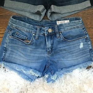 blue jean shorts